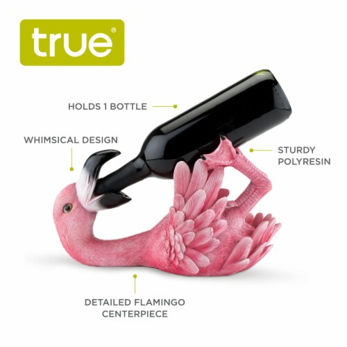 Polyresin Flirty Flamingo Bottle Holder by True Perspective: top