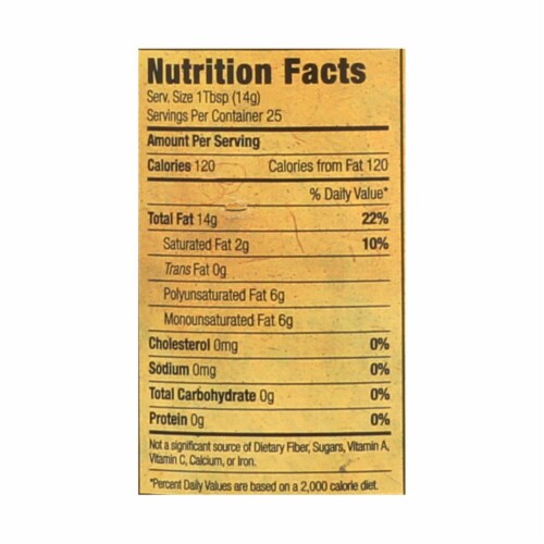 Napa Valley Naturals Organic Cold Pressed Sesame Oil - Case of 12 - 12.7 Fl oz. Perspective: top