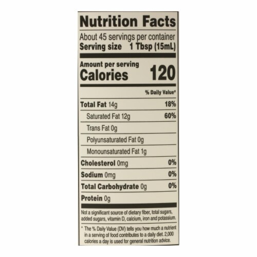 Nutiva Organic Coconut Oil - Refined - Case of 6 - 23 Fl oz. Perspective: top