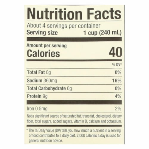 Pacific Natural Foods Organic Beef Bone Broth - Case of 12 - 32 oz. Perspective: top