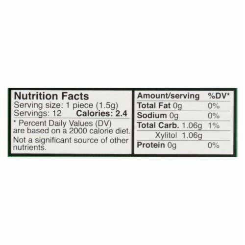 Epic Dental - Xylitol Gum - Spearmint - Case of 12 - 12 Pack Perspective: top