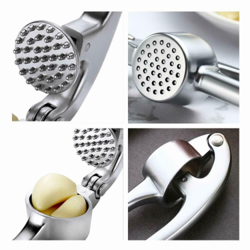 Garlic Press Mincer Ginger Crusher Squeezer Heavy Duty Metal Garlic Presser  Chopper Slicer (Classic)