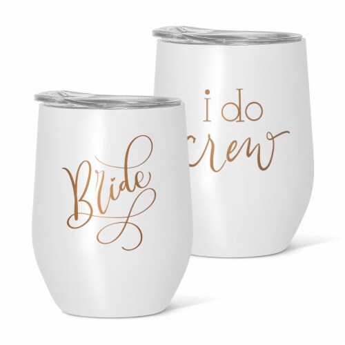 Women's 16 oz. I Do Crew Stainless Steel Wine & Coffee Tumbler Perspective: top