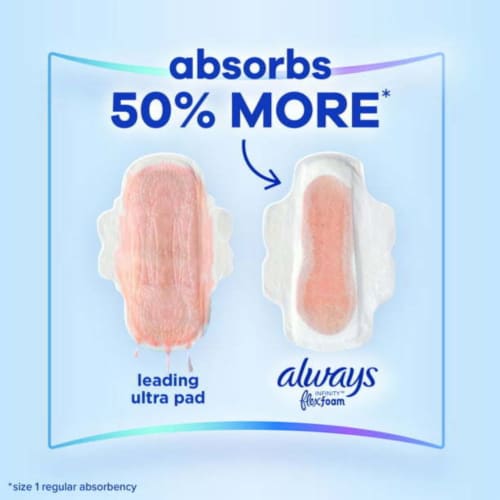 Women's Infinity Feminine Pads with Wings Unscented Perspective: top