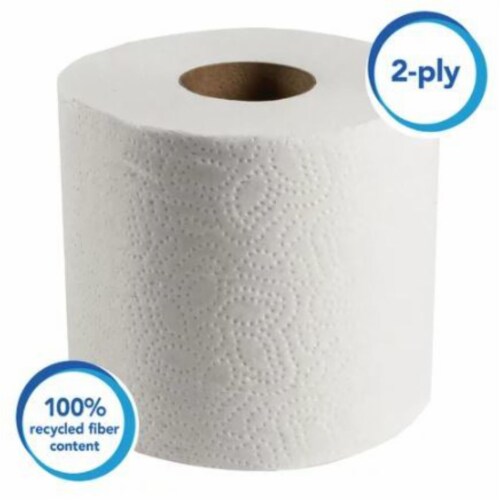 Essential 100% Recycled Fiber JRT Bathroom Tissue Perspective: top