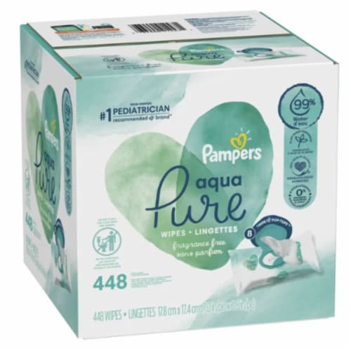 Aqua Pure Sensitive Baby Wipes Perspective: top