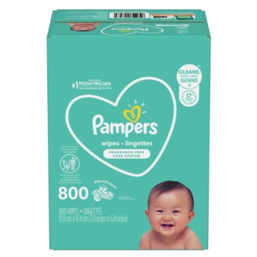 Baby Wipes; Fragrance Free Perspective: top
