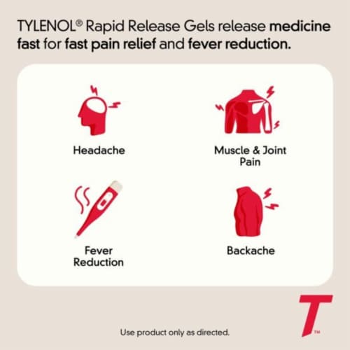 Extra Strength Acetaminophen Rapid Release Gels Perspective: top