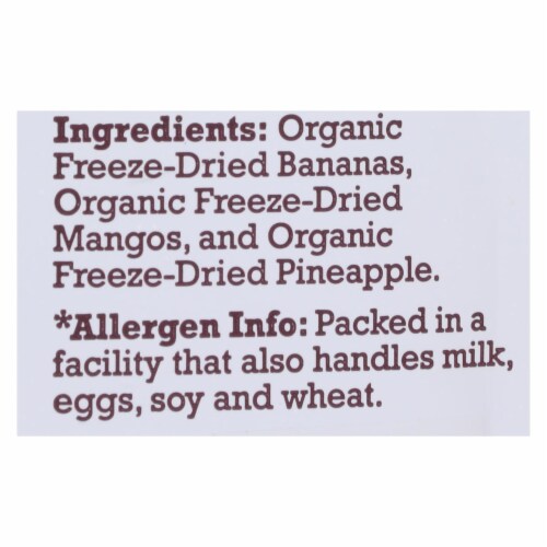 Natierra Organic Freeze Dried Tropical Fruits And Strawberries - Case of 12 - 1.5 OZ Perspective: top