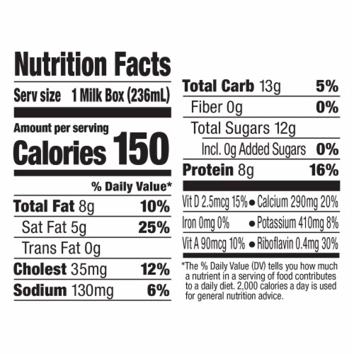 Horizon Organic Dairy - Milk Asptc Plain Whole - 1 Each - 12/8 FZ Perspective: top