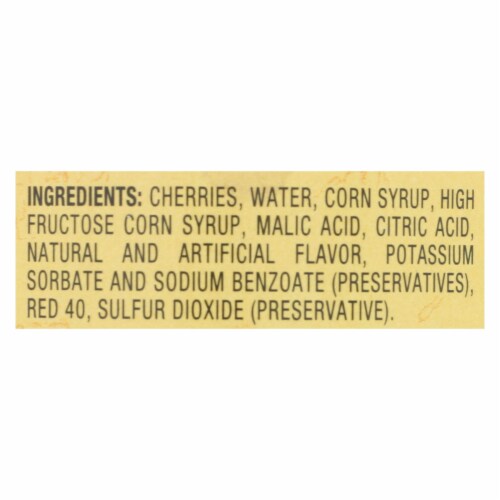 Reese Red Maraschino Cherries with Stems - Case of 12 - 10 oz. Perspective: top