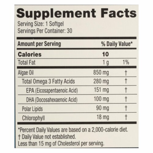 Iwi - Supp Alge Epa/dha Omega3 - EA of 1-30 SGEL Perspective: top