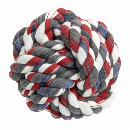 Mammoth® Flossy Chews® Small Monkey Fist Ball Dog Toy Perspective: top