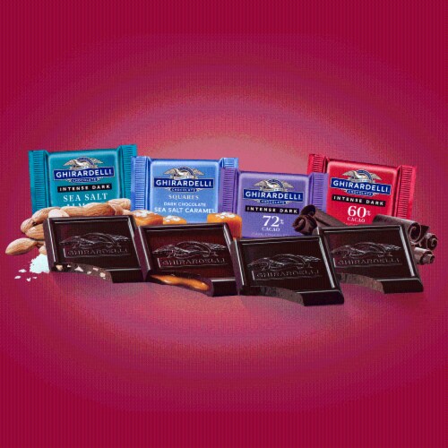 Ghirardelli® Dark Chocolate Squares Assorted Candy Bag Perspective: top
