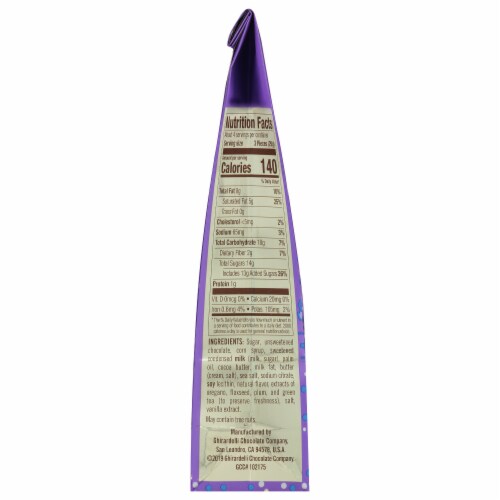 Ghiradelli® Dark Chocolate Sea Salt Caramel Bunnies Easter Candy Perspective: top
