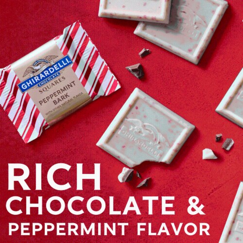 Ghirardelli® Peppermint Bark Chocolate Snowmen Holiday Candy Bag Perspective: top