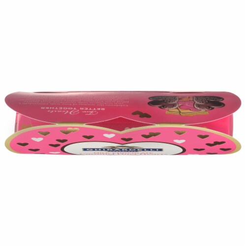 Ghirardelli® Milk Chocolate Caramel Duet Hearts Valentine Candy Perspective: top