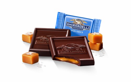 Ghirardelli® Dark Chocolate Sea Salt Caramel Squares Perspective: top