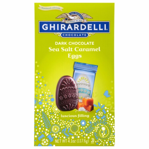 Ghirardelli Dark Chocolate Sea Salt Caramel Eggs Perspective: top