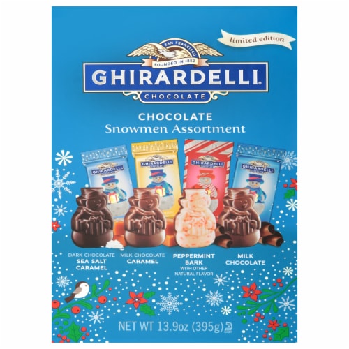 Ghirardelli® Holiday Chocolate Snowmen Assortment Perspective: top