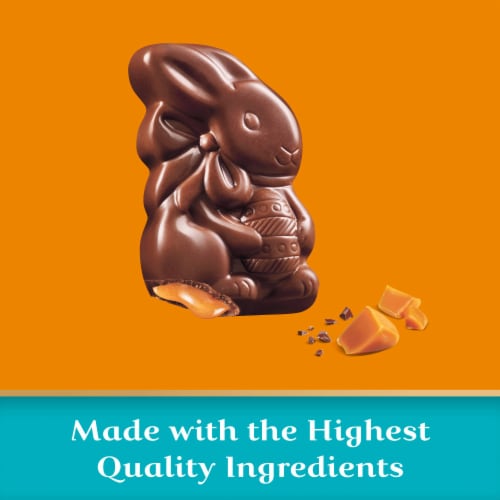 Ghirardelli® Milk Chocolate Caramel Bunnies Easter Candy Bag Perspective: top