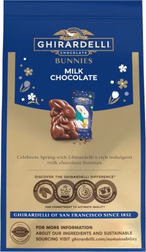 Ghirardelli® Solid Milk Chocolate Bunnies Easter Candy Bag Perspective: top