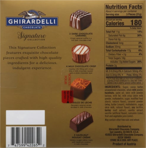 Ghirardelli® Signature Collection Pralines Gift Box Perspective: top