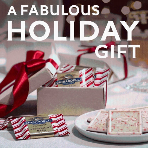 Ghirardelli® Holiday Chocolate Assortment Candy Bag Perspective: top
