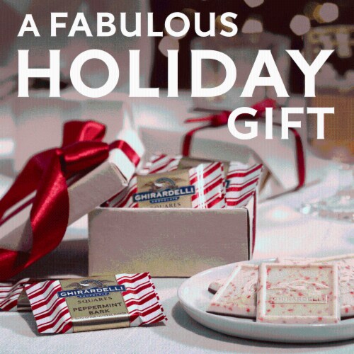 Ghirardelli® Holiday Chocolate Assortment Candy Bag Perspective: top