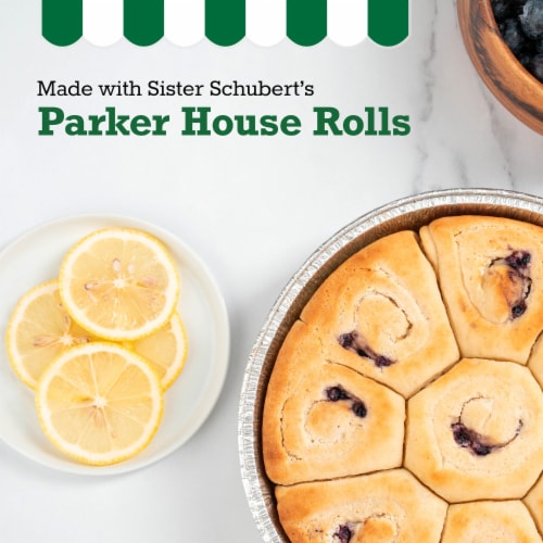 Sister Schubert's Frozen Lemon Blueberry Rolls Perspective: top