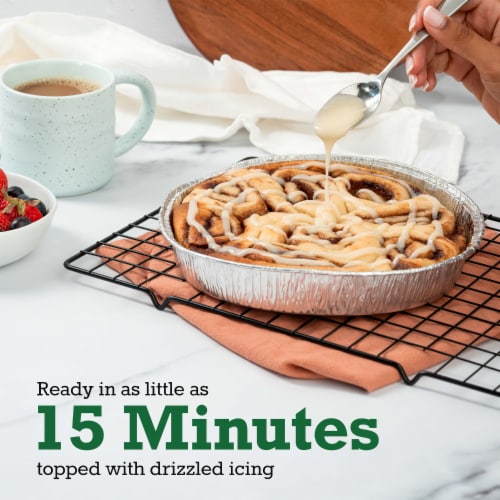 Sister Schubert's Cinnamon Rolls with Cream Cheese Icing Perspective: top