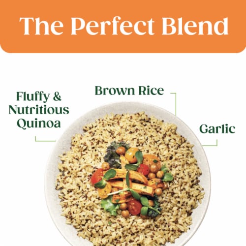 Seeds of Change™ Organic Quinoa & Brown Rice with Garlic Rice Perspective: top