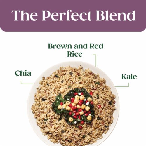 Seeds of Change™ Organic Brown & Red Rice with Chia and Kale Rice Perspective: top