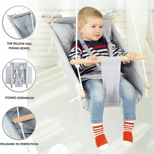 Baby wooden swing chair clearance