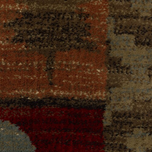 Ellison Rustic Lodge Red/Green Accent Rug 26x45 Perspective: top