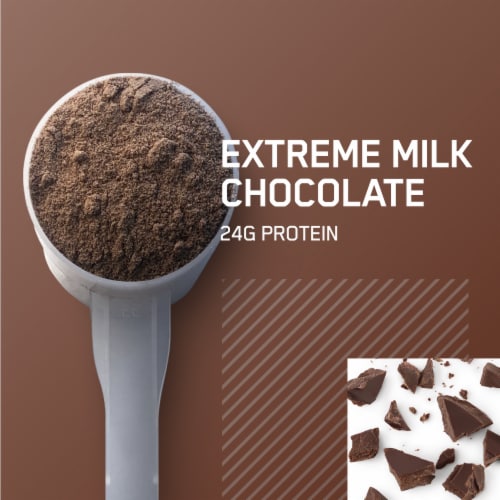 Optimum Nutrition Gold Standard 100% Whey Protein Powder Extreme Milk Chocolate 10 lb Perspective: top