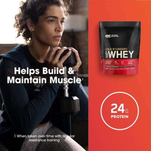Optimum Nutrition Gold Standard Whey Double Rich Chocolate Protein Powder Perspective: top