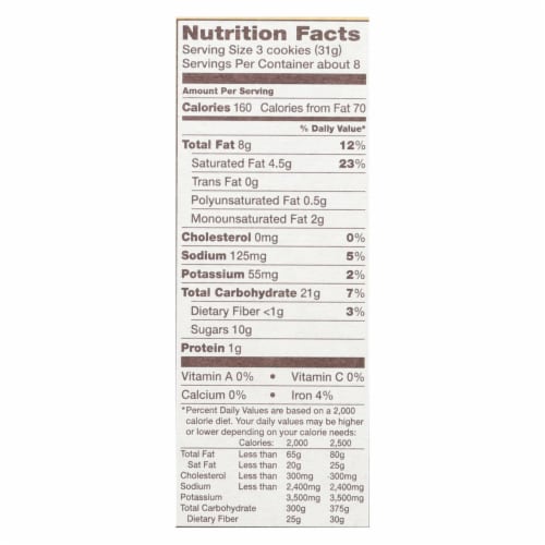 Back To Nature Cookies - Fudge Striped Shortbread - 8.5 oz - case of 6 Perspective: top