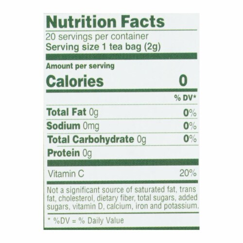 Celestial Seasonings Green Tea Honey Lemon Ginseng with White Tea - 20 Tea Bags - Case of 6 Perspective: top