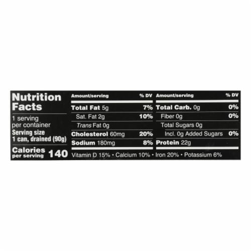 Crown Prince Skinless and Boneless Sardines In Water - Case of 12 - 4.37 oz. Perspective: top