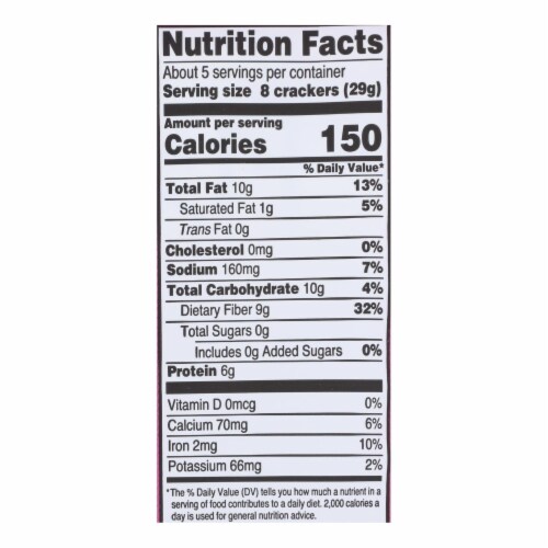 Doctor In The Kitchen - Organic Flax Seed Crackers - Rosemary - Case of 6 - 5 oz. Perspective: top