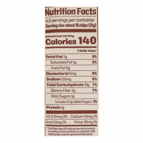 From The Ground Up - Tort Chips Clflwr Nacho - Case of 12 - 4.5 oz. Perspective: top