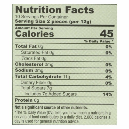 Ginger People Gin Gins Chewy Ginger Christmas Candy - 4.5 oz - Case of 12 Perspective: top