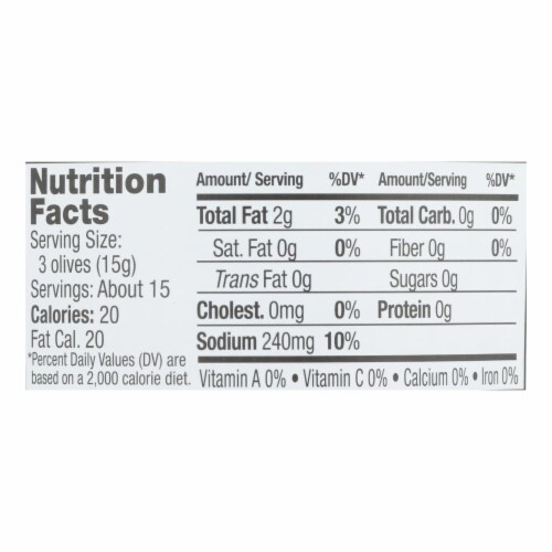 Jeff's Garden - Castelvetrano Olives - Pitted - Case of 6 - 5.5 oz. Perspective: top