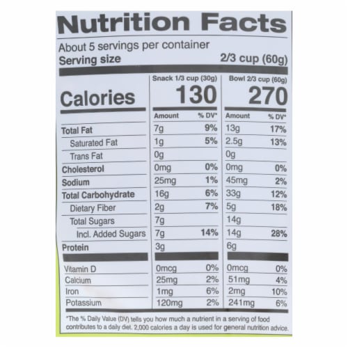 Jessica's Gluten-Free Almond Cherry Granola  - Case of 12 - 11 oz. Perspective: top