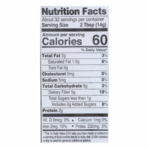 Let's Do Organics Organic Flour - Coconut - Case of 6 - 16 oz. Perspective: top
