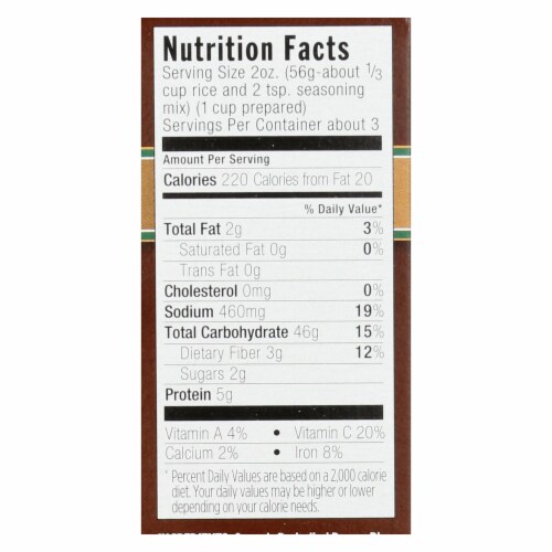 Lundberg Family Farms Organic Whole Grain Spanish Rice - Case of 6 - 6 oz. Perspective: top