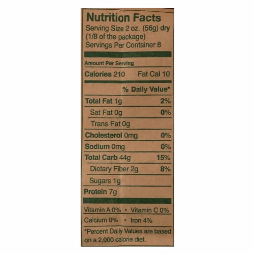 Montebello Organic Pasta - Fusilli - Case of 12 - 1 lb. Perspective: top