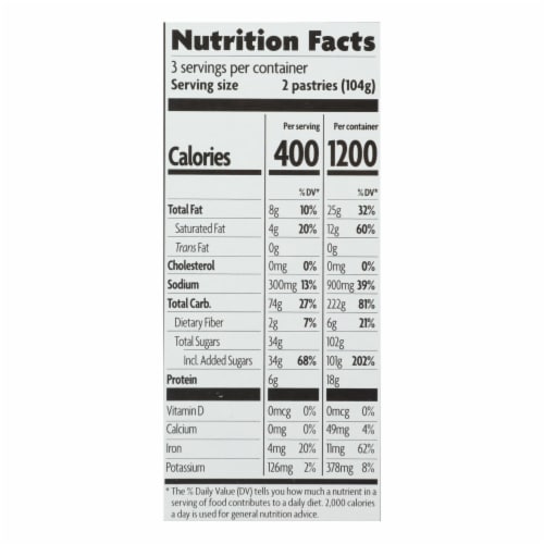Nature's Path Organic Frosted Toaster Pastries - Cherry Pomegranate - Case of 12 - 11 oz. Perspective: top