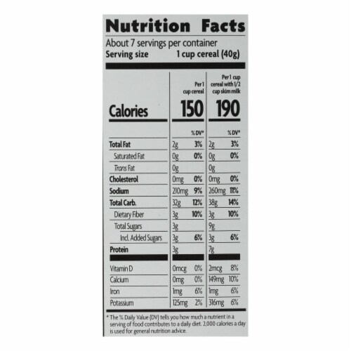 Nature's Path Organic Whole Grain Crispy Rice Cereal - Case of 12 - 10 oz. Perspective: top